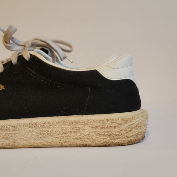 Golden Goose Vulcanized Leather Black Suede Lowtop Sneakers Star GGDB Size 40 - Picture 4 of 16